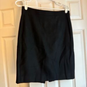 J crew black wool pencil skirt. Size 4